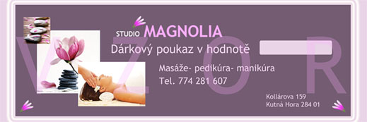 Dárkový poukaz Studia Magnolia